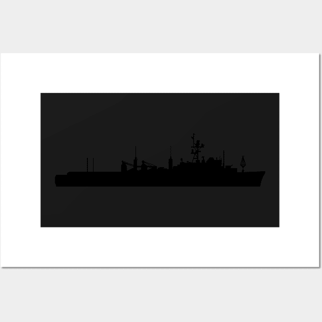 USS - Anchorage (LSD-36) - Ship - Silhouette Wall Art by twix123844